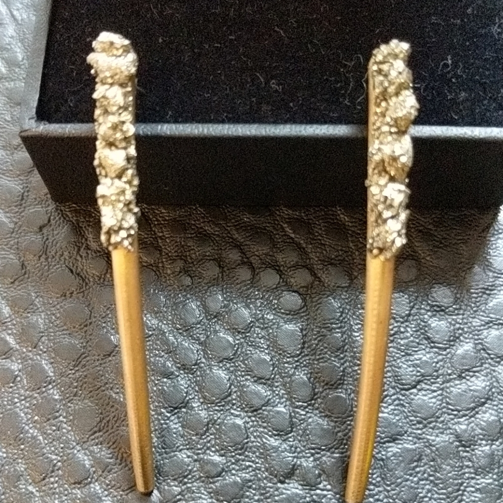Brass and Crystal earrings